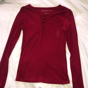 Aeropostale red longsleeve top